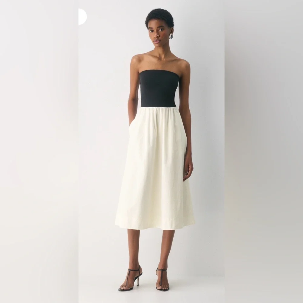 Aritzia Fluid Poplin Dress Skyline Blue - Picture 3 of 8